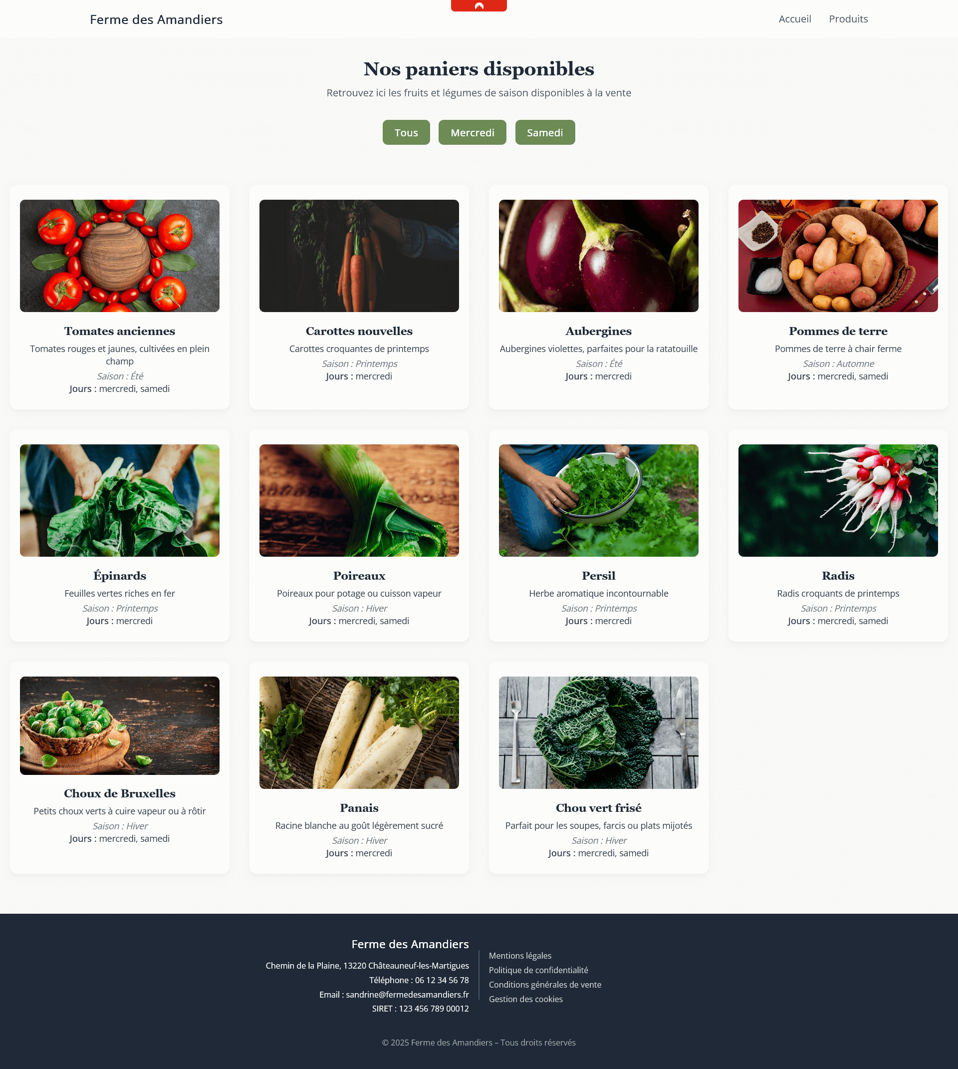 Produits affichés dynamiquement — Vue 2