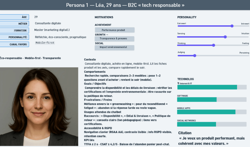 Persona client GreenFutur – profil 2