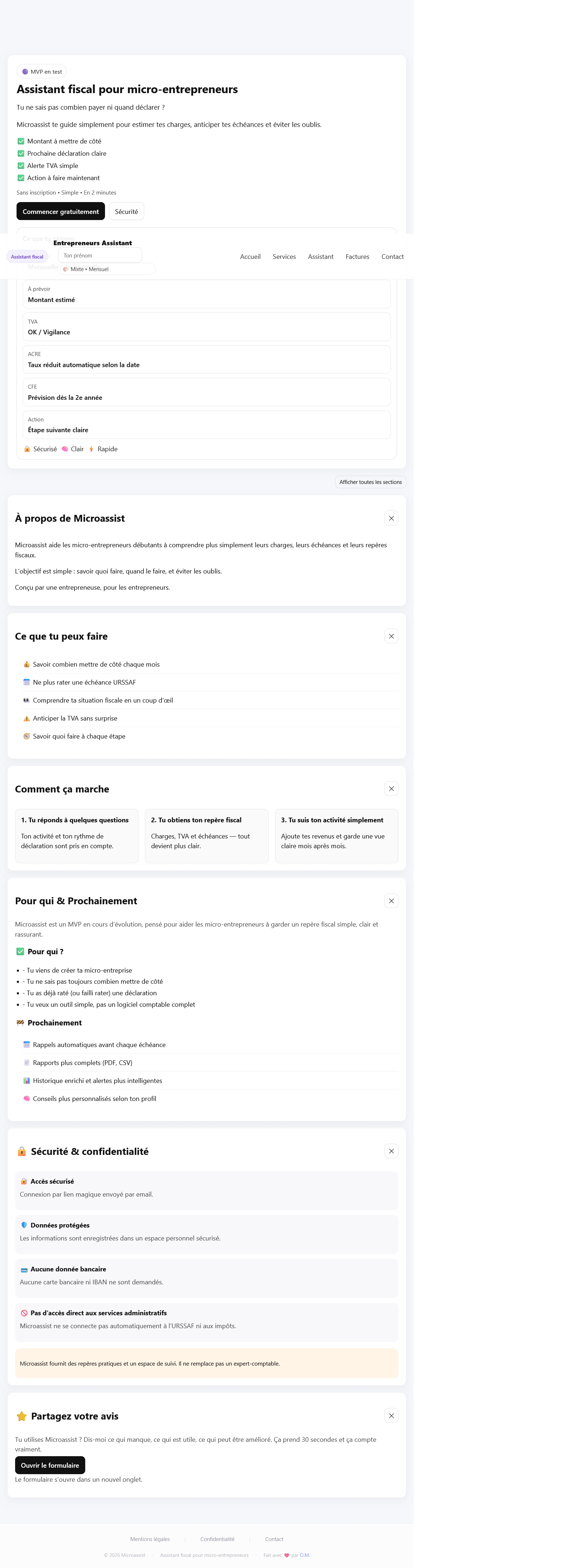 Accueil de MicroAssist