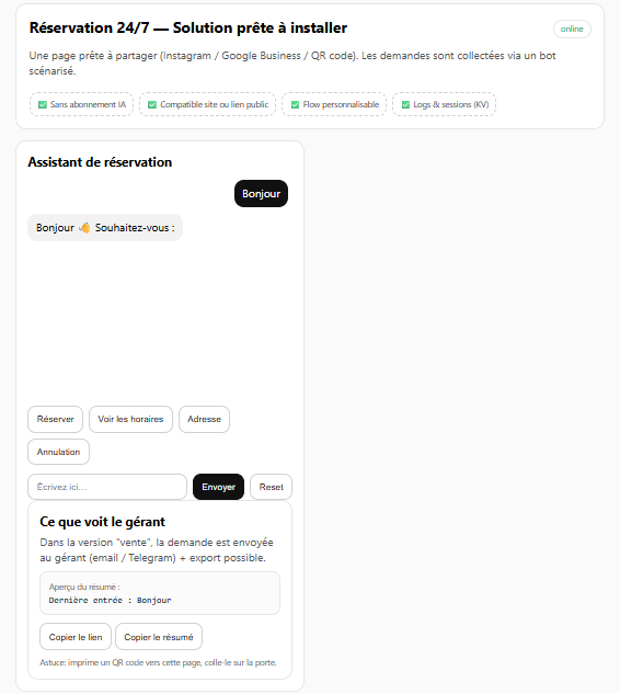 Interface d’automatisation pour demandes et formulaires